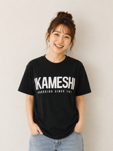 画像をギャラリービューアに読み込む, IKAMESHIロゴTシャツ（黒）
